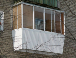 Остекление балкона с выносом на 3 три стороны