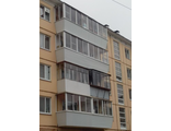 Остекление балкона с выносом на две 2 стороны